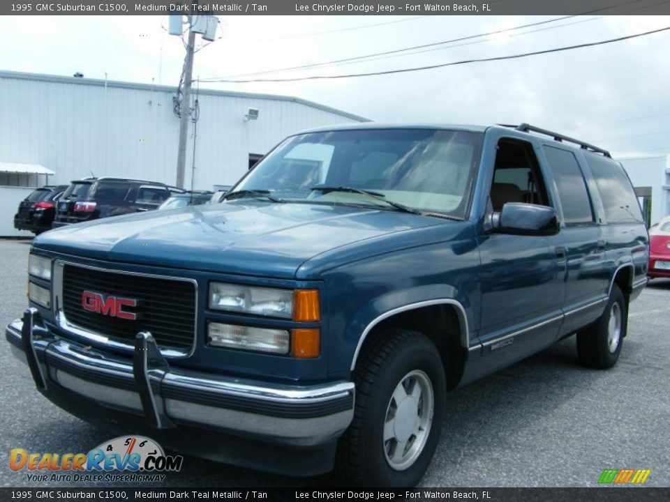 1995 GMC Suburban C1500 Medium Dark Teal Metallic / Tan Photo #1