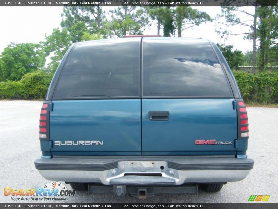 1995 GMC Suburban C1500 Medium Dark Teal Metallic / Tan Photo #4
