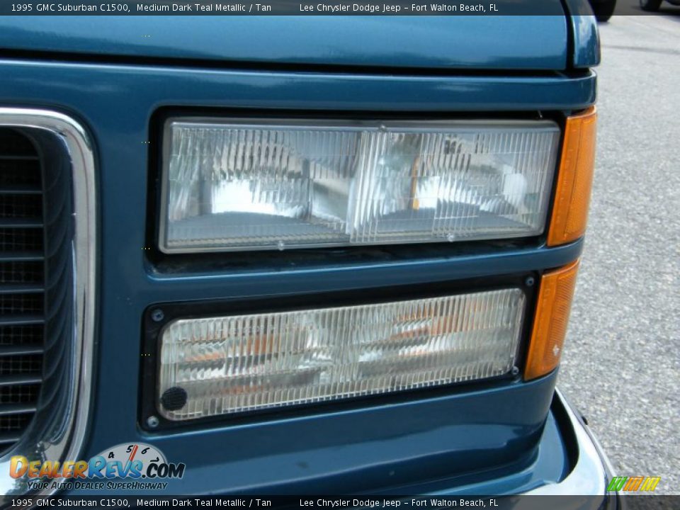 1995 GMC Suburban C1500 Medium Dark Teal Metallic / Tan Photo #9