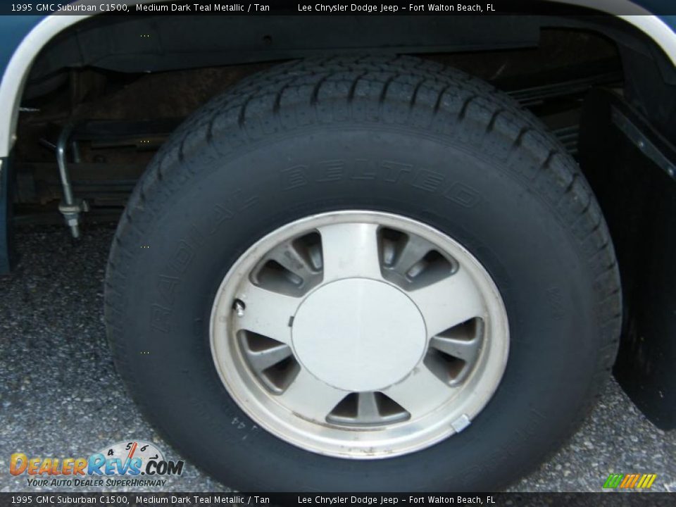 1995 GMC Suburban C1500 Medium Dark Teal Metallic / Tan Photo #11
