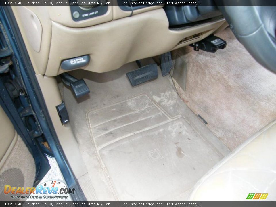 1995 GMC Suburban C1500 Medium Dark Teal Metallic / Tan Photo #15