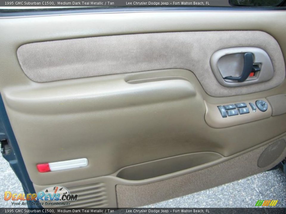 1995 GMC Suburban C1500 Medium Dark Teal Metallic / Tan Photo #16