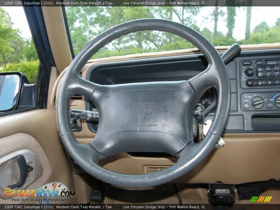 1995 GMC Suburban C1500 Medium Dark Teal Metallic / Tan Photo #18