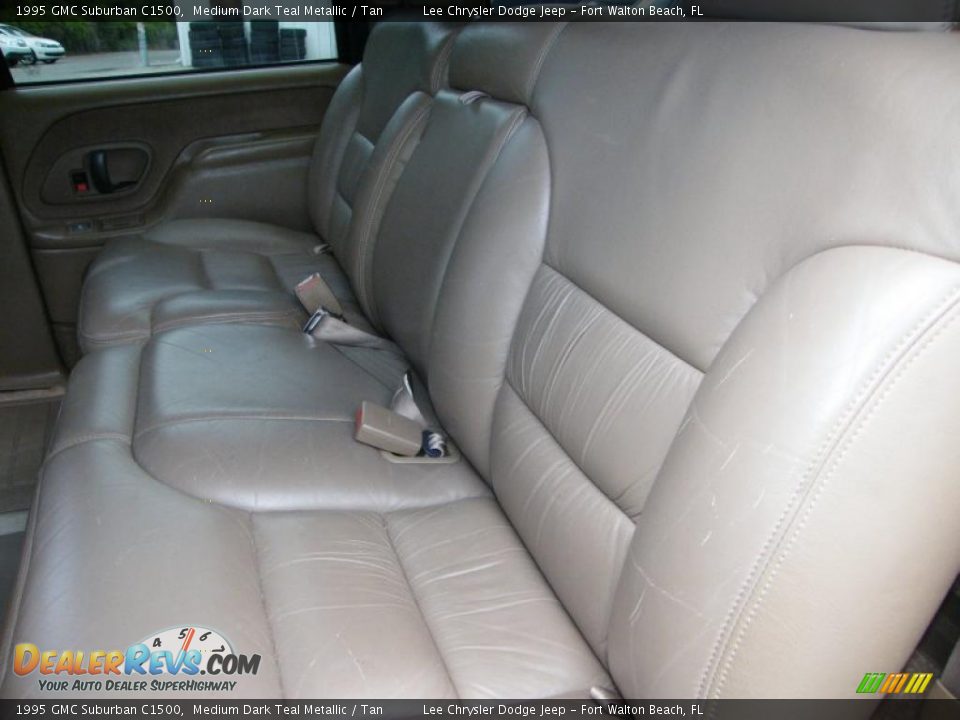 1995 GMC Suburban C1500 Medium Dark Teal Metallic / Tan Photo #20