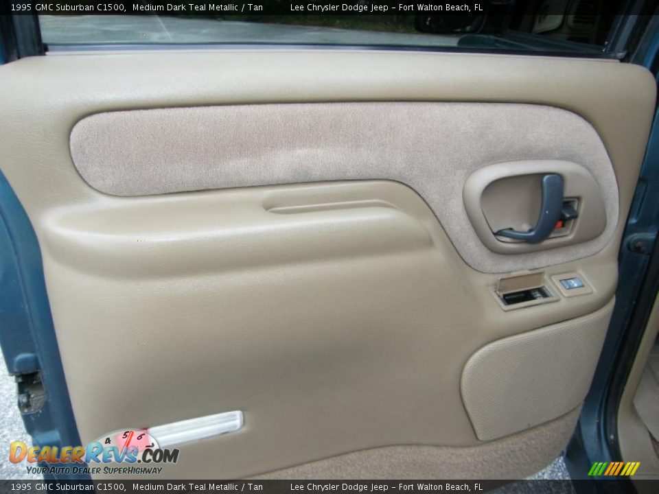 1995 GMC Suburban C1500 Medium Dark Teal Metallic / Tan Photo #23