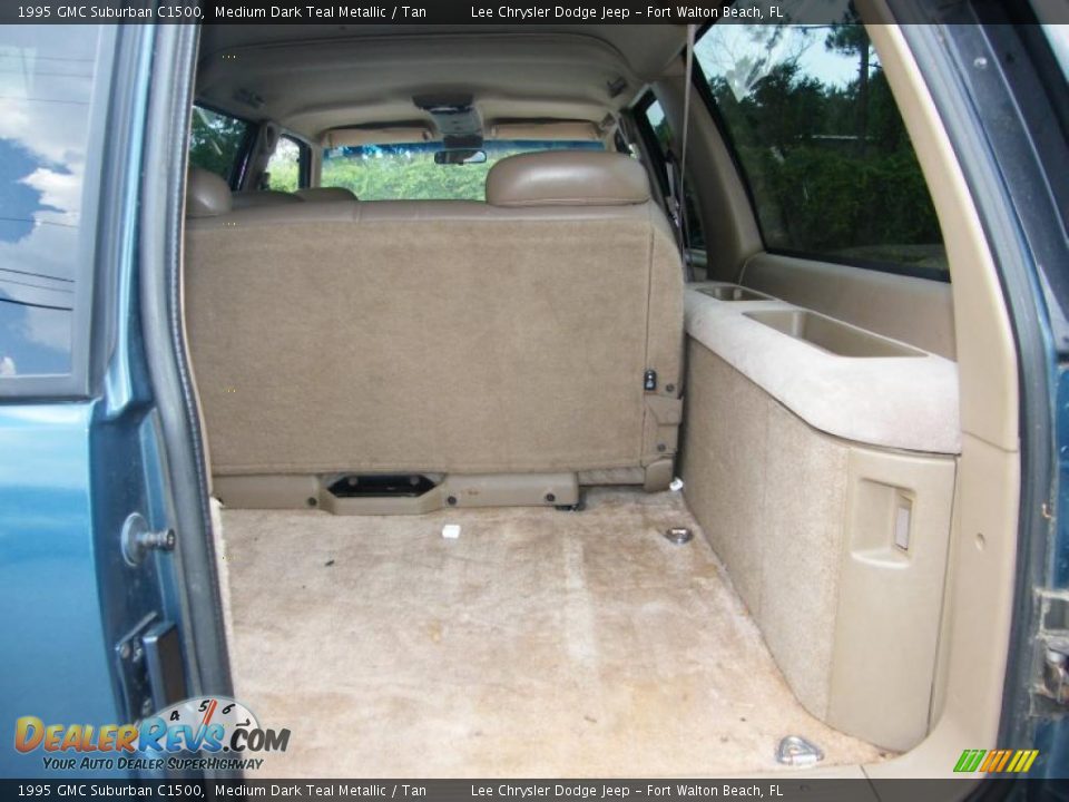 1995 GMC Suburban C1500 Medium Dark Teal Metallic / Tan Photo #24