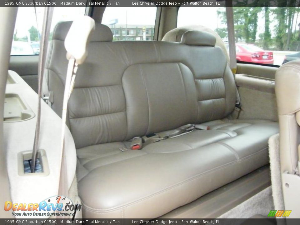 1995 GMC Suburban C1500 Medium Dark Teal Metallic / Tan Photo #25
