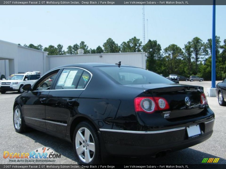 2007 Volkswagen Passat 2.0T Wolfsburg Edition Sedan Deep Black / Pure Beige Photo #3