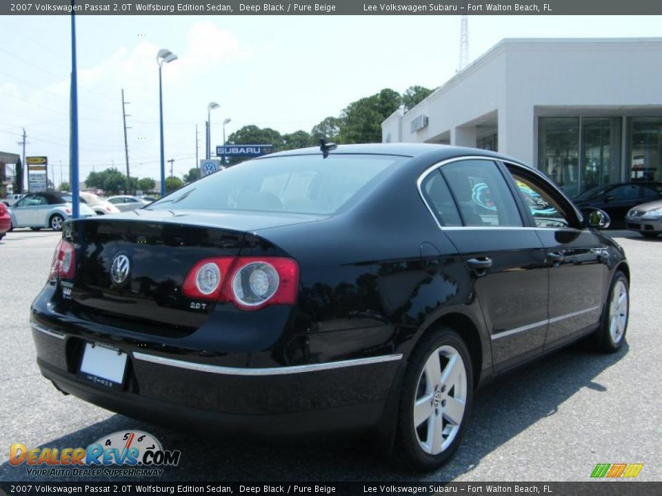 2007 Volkswagen Passat 2.0T Wolfsburg Edition Sedan Deep Black / Pure Beige Photo #5