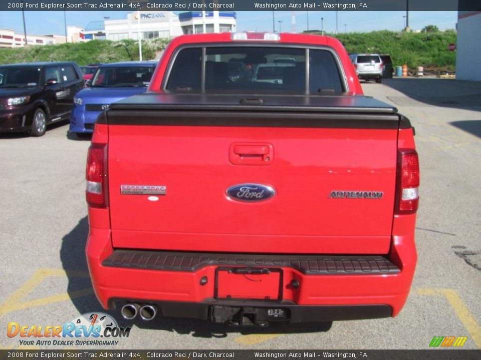 2008 Ford Explorer Sport Trac Adrenalin 4x4 Colorado Red / Dark Charcoal Photo #4