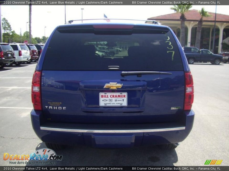 2010 Chevrolet Tahoe LTZ 4x4 Laser Blue Metallic / Light Cashmere/Dark Cashmere Photo #3