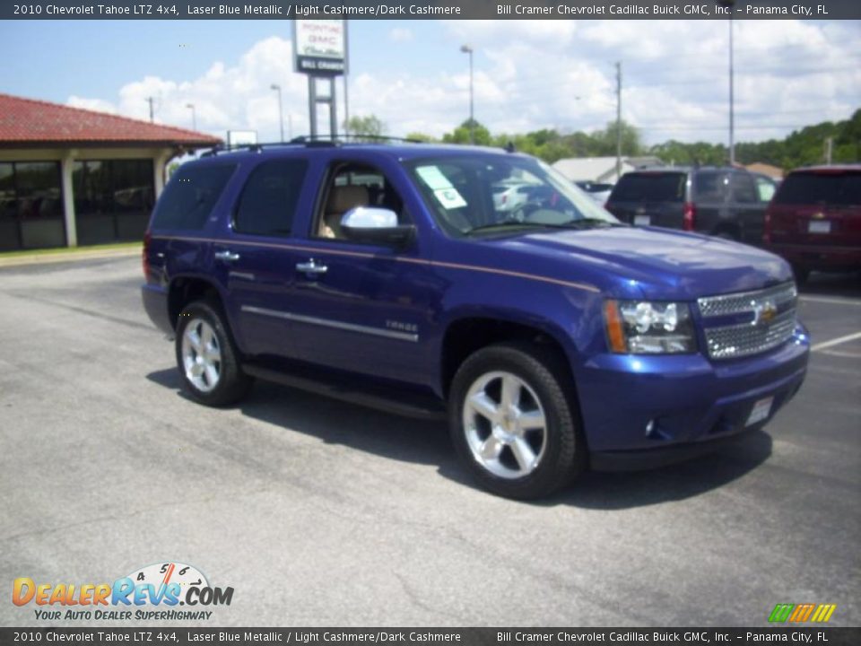 2010 Chevrolet Tahoe LTZ 4x4 Laser Blue Metallic / Light Cashmere/Dark Cashmere Photo #17