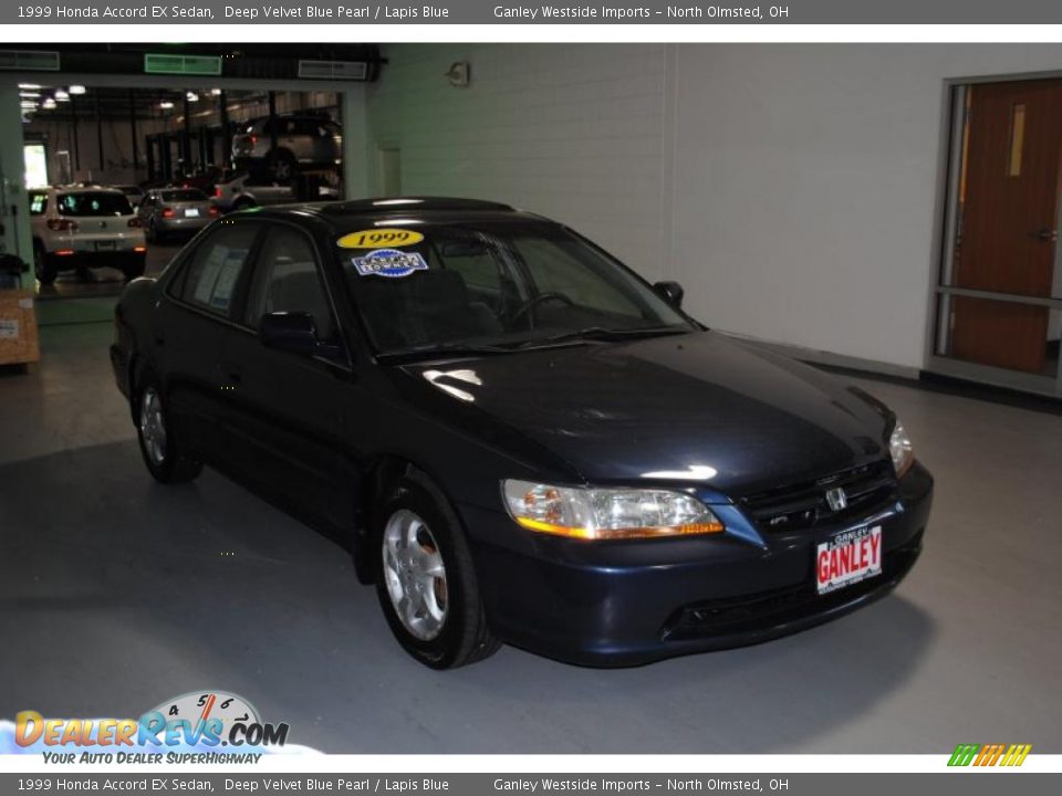 1999 Honda Accord EX Sedan Deep Velvet Blue Pearl / Lapis Blue Photo #7