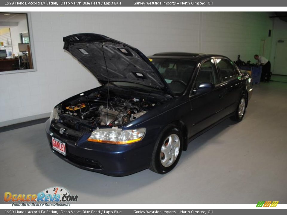 1999 Honda Accord EX Sedan Deep Velvet Blue Pearl / Lapis Blue Photo #24