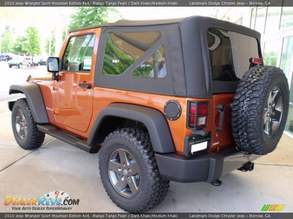 2010 Jeep Wrangler Sport Mountain Edition 4x4 Mango Tango Pearl / Dark Khaki/Medium Khaki Photo #2