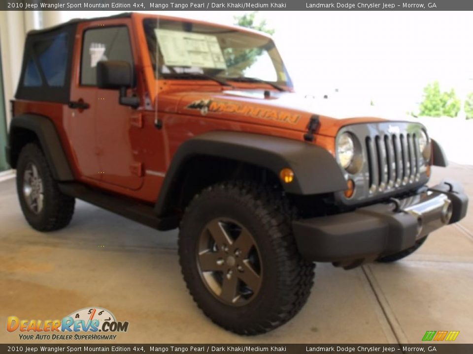 2010 Jeep Wrangler Sport Mountain Edition 4x4 Mango Tango Pearl / Dark Khaki/Medium Khaki Photo #3