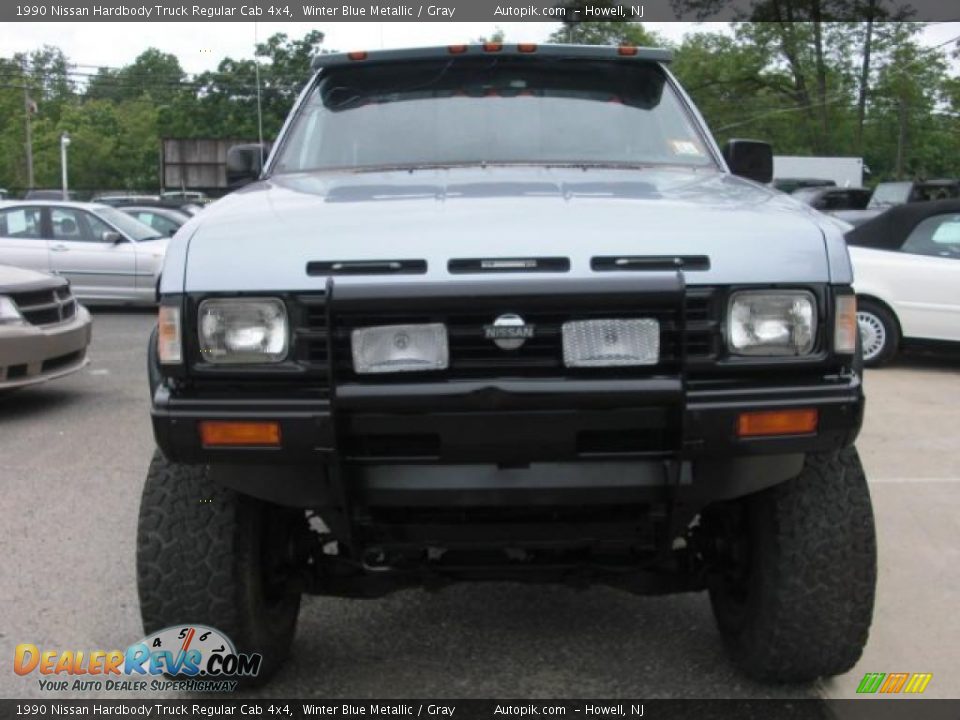 1990 Nissan Hardbody Truck Regular Cab 4x4 Winter Blue Metallic / Gray Photo #1