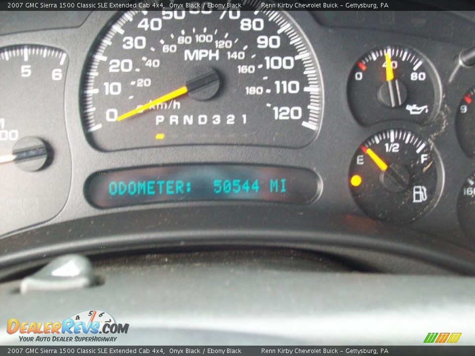 2007 GMC Sierra 1500 Classic SLE Extended Cab 4x4 Onyx Black / Ebony Black Photo #7