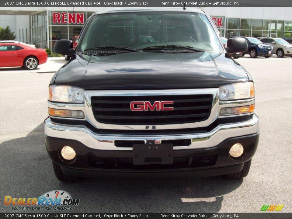2007 GMC Sierra 1500 Classic SLE Extended Cab 4x4 Onyx Black / Ebony Black Photo #11
