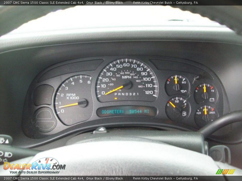 2007 GMC Sierra 1500 Classic SLE Extended Cab 4x4 Onyx Black / Ebony Black Photo #22