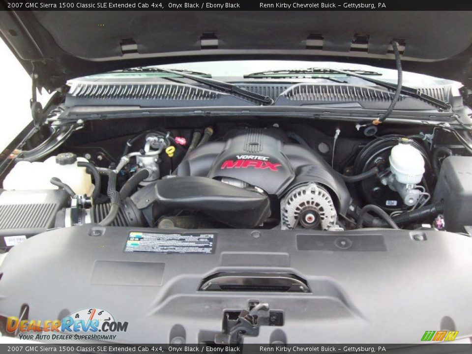 2007 GMC Sierra 1500 Classic SLE Extended Cab 4x4 Onyx Black / Ebony Black Photo #25