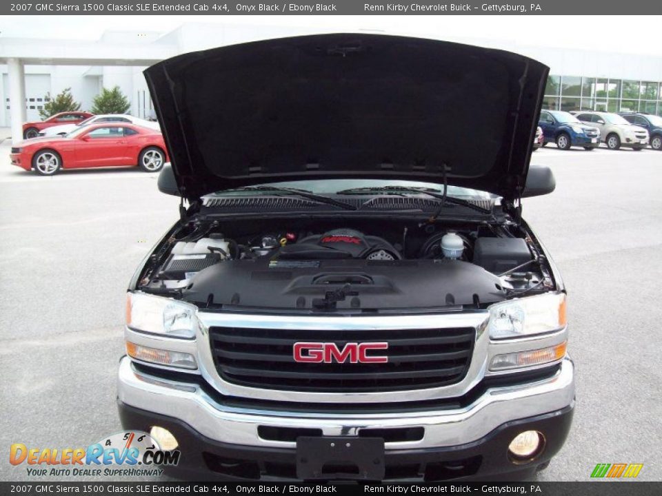 2007 GMC Sierra 1500 Classic SLE Extended Cab 4x4 Onyx Black / Ebony Black Photo #26