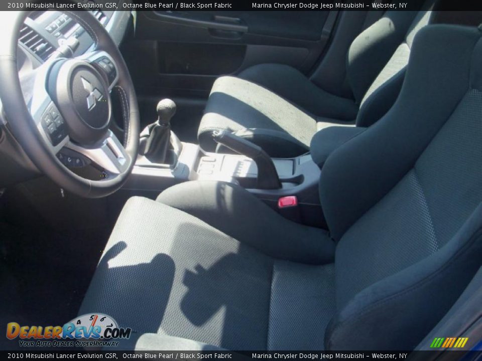 2010 Mitsubishi Lancer Evolution GSR Octane Blue Pearl / Black Sport Fabric Photo #2