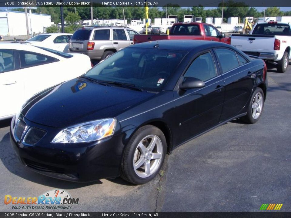 2008 Pontiac G6 V6 Sedan Black / Ebony Black Photo #1