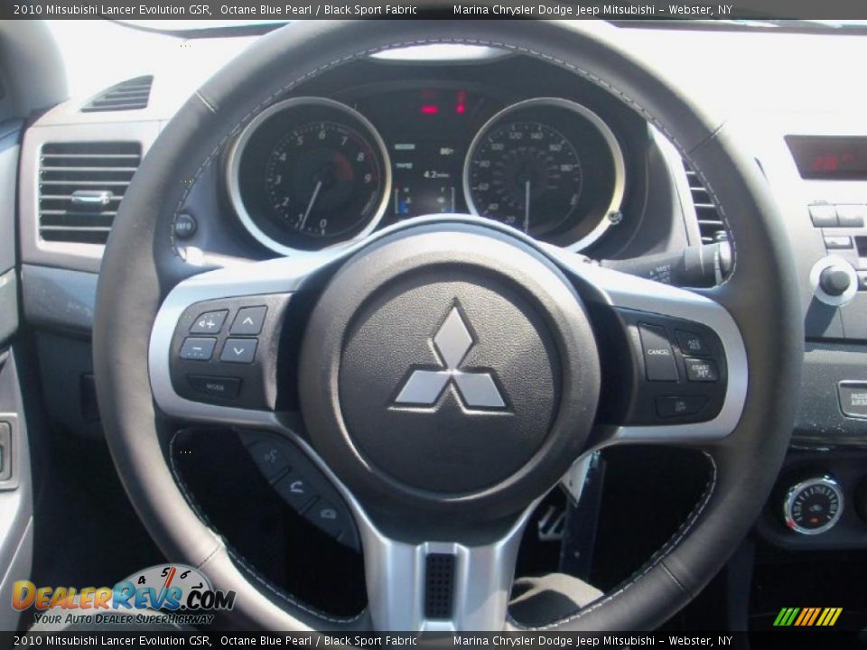 2010 Mitsubishi Lancer Evolution GSR Octane Blue Pearl / Black Sport Fabric Photo #7