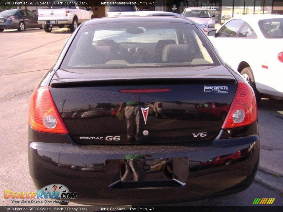 2008 Pontiac G6 V6 Sedan Black / Ebony Black Photo #3