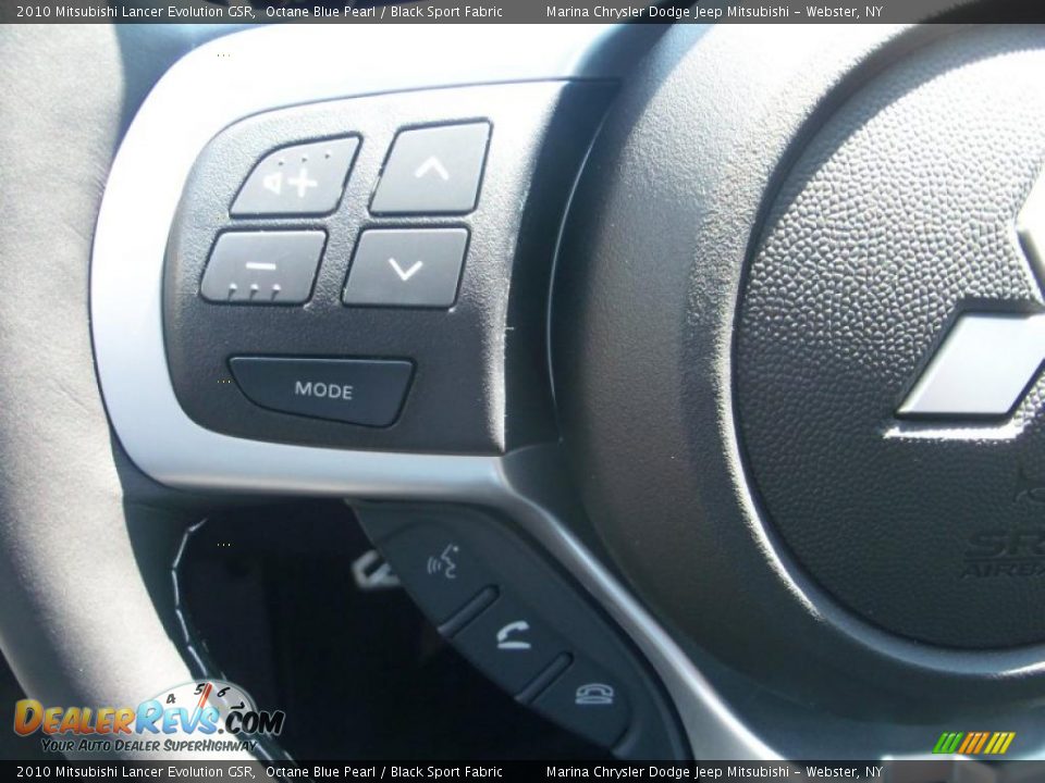 2010 Mitsubishi Lancer Evolution GSR Octane Blue Pearl / Black Sport Fabric Photo #8
