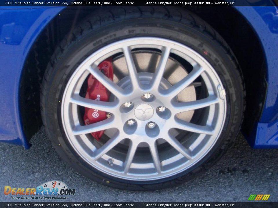 2010 Mitsubishi Lancer Evolution GSR Octane Blue Pearl / Black Sport Fabric Photo #9