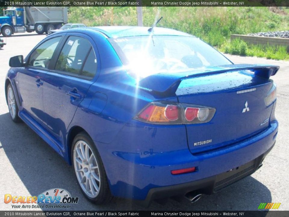 2010 Mitsubishi Lancer Evolution GSR Octane Blue Pearl / Black Sport Fabric Photo #10