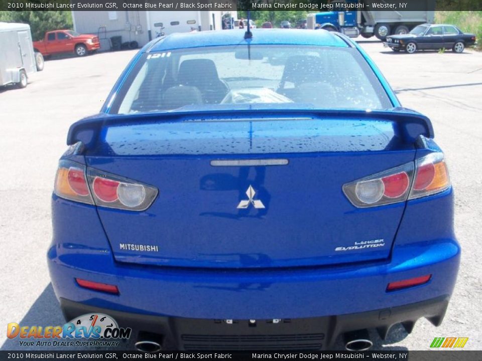 2010 Mitsubishi Lancer Evolution GSR Octane Blue Pearl / Black Sport Fabric Photo #11