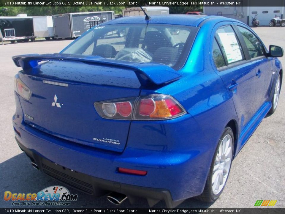 2010 Mitsubishi Lancer Evolution GSR Octane Blue Pearl / Black Sport Fabric Photo #12