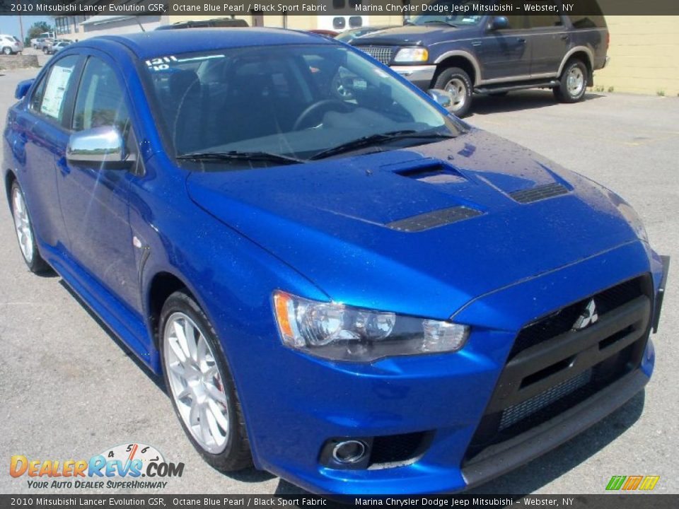 2010 Mitsubishi Lancer Evolution GSR Octane Blue Pearl / Black Sport Fabric Photo #13