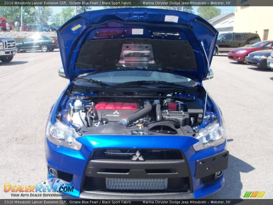 2010 Mitsubishi Lancer Evolution GSR Octane Blue Pearl / Black Sport Fabric Photo #15