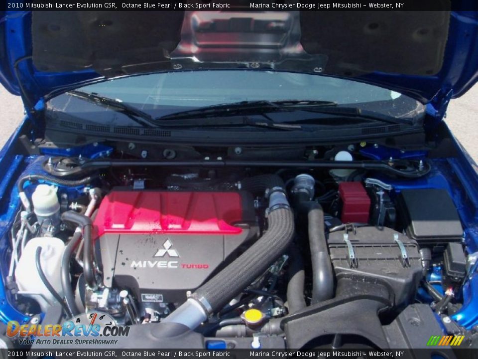 2010 Mitsubishi Lancer Evolution GSR Octane Blue Pearl / Black Sport Fabric Photo #16