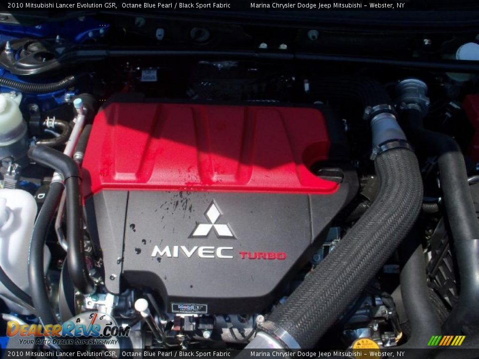 2010 Mitsubishi Lancer Evolution GSR Octane Blue Pearl / Black Sport Fabric Photo #17
