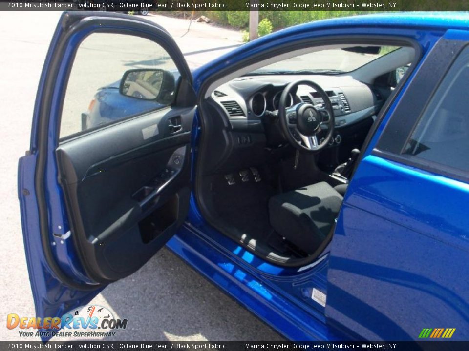 2010 Mitsubishi Lancer Evolution GSR Octane Blue Pearl / Black Sport Fabric Photo #18