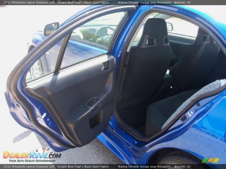 2010 Mitsubishi Lancer Evolution GSR Octane Blue Pearl / Black Sport Fabric Photo #19