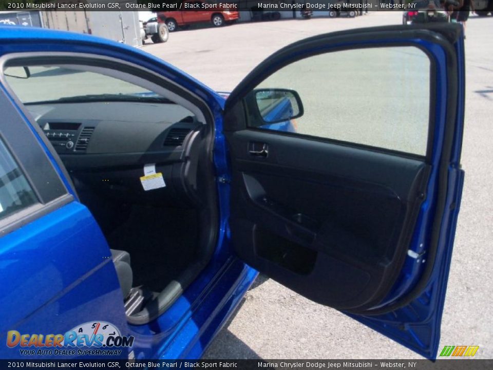 2010 Mitsubishi Lancer Evolution GSR Octane Blue Pearl / Black Sport Fabric Photo #24