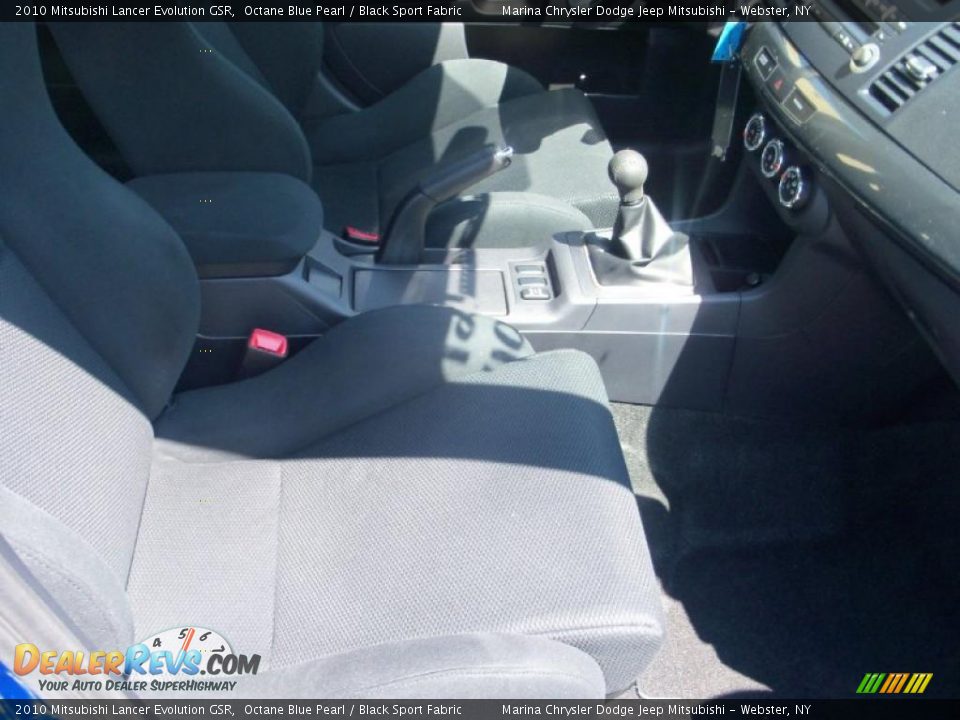 2010 Mitsubishi Lancer Evolution GSR Octane Blue Pearl / Black Sport Fabric Photo #25
