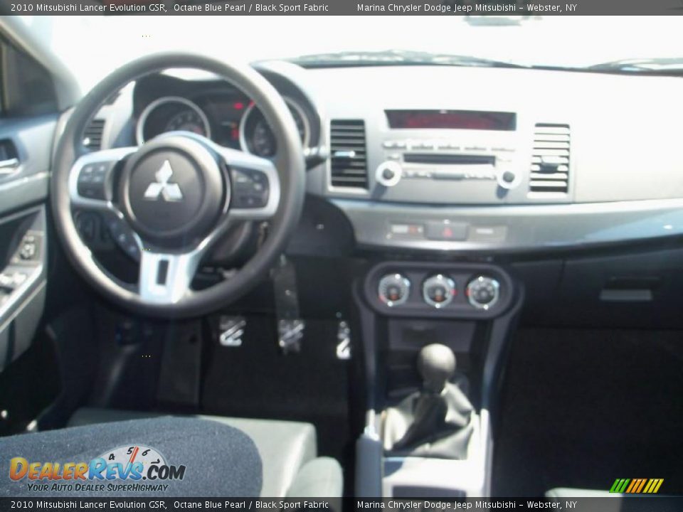 2010 Mitsubishi Lancer Evolution GSR Octane Blue Pearl / Black Sport Fabric Photo #26