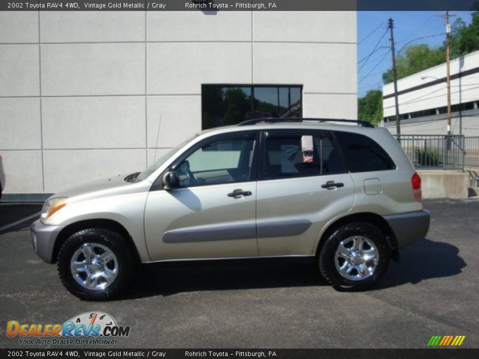 2002 Toyota RAV4 4WD Vintage Gold Metallic / Gray Photo #1