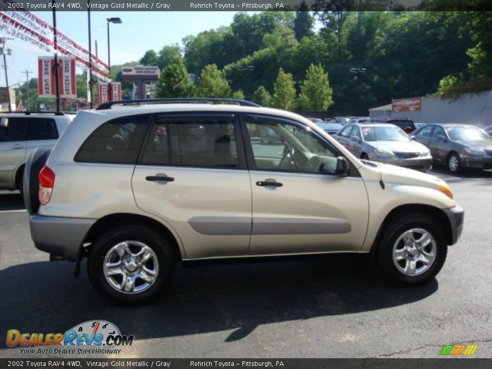 2002 Toyota RAV4 4WD Vintage Gold Metallic / Gray Photo #5