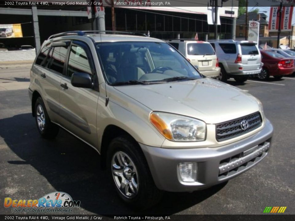 2002 Toyota RAV4 4WD Vintage Gold Metallic / Gray Photo #6