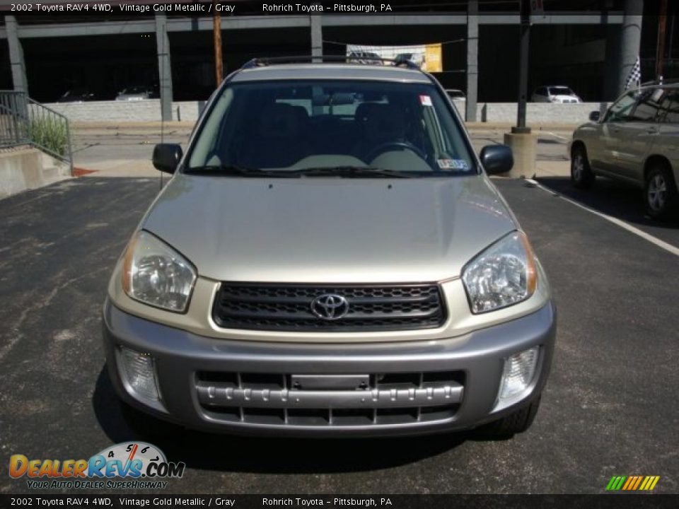 2002 Toyota RAV4 4WD Vintage Gold Metallic / Gray Photo #7