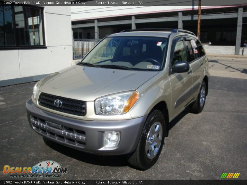 2002 Toyota RAV4 4WD Vintage Gold Metallic / Gray Photo #8