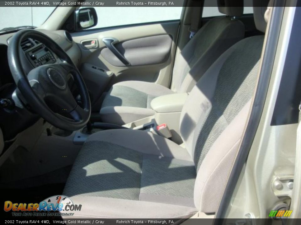 2002 Toyota RAV4 4WD Vintage Gold Metallic / Gray Photo #10